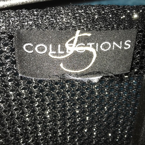 Sheer Sparkly Cardigan Sweater w Diamond Buttons - Picture 4 of 5